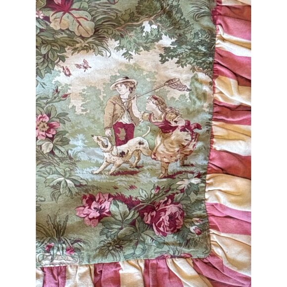 2 vintage Captured In Time by RobynPandolph  Floral Square Ruffled Pillowcases - Picture 4 of 10